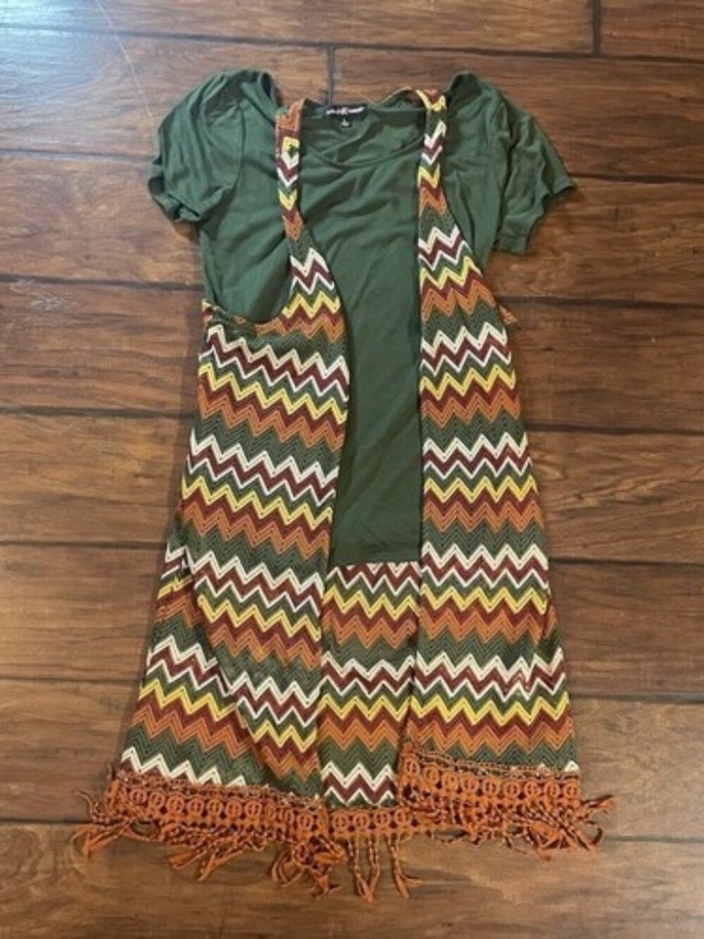 Womens Size S/M Crochet Vest Shawl & Shirt Boho Y2K Whimsigoth Cottagecore Earth